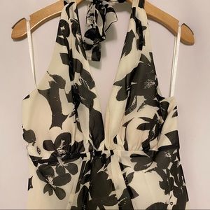 EUC White House Black Market silk flower dress